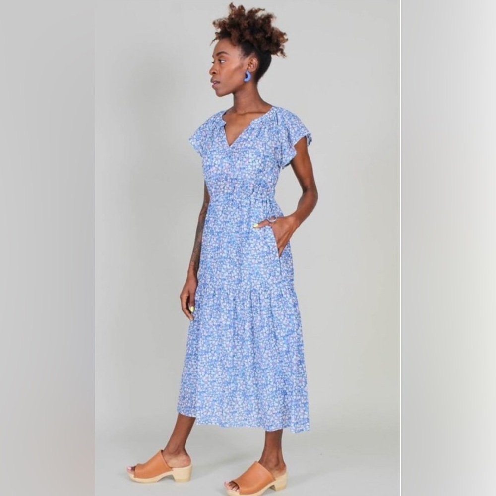 NWOT Xirena Amelia Midi Dress in Bleu Bell